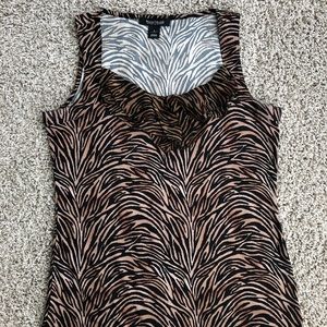 Sleeveless animal print top